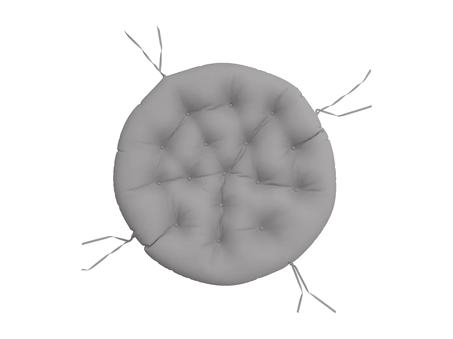 Coussin rond gris Ø 100 x11 cm tissu oxford