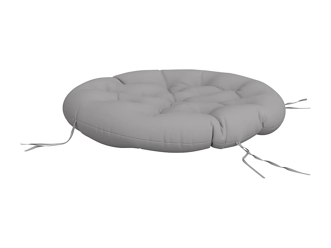 Coussin rond gris Ø 100 x11 cm tissu oxford