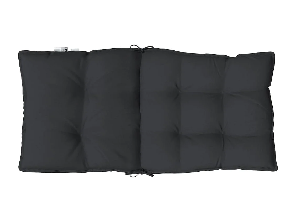 Stoelkussens 6 st lage rug oxford stof zwart