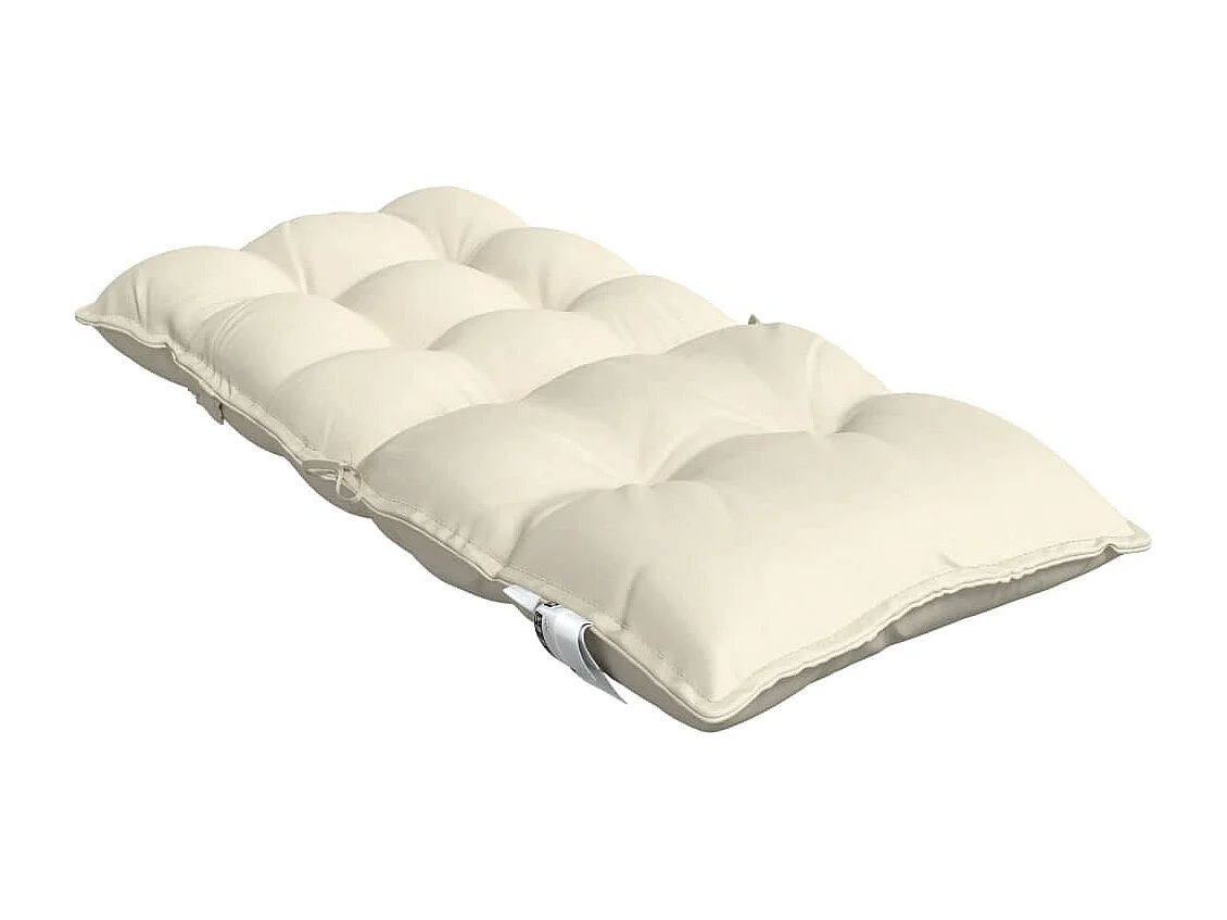 Coussins de chaise à dossier bas lot de 4 crème tissu oxford
