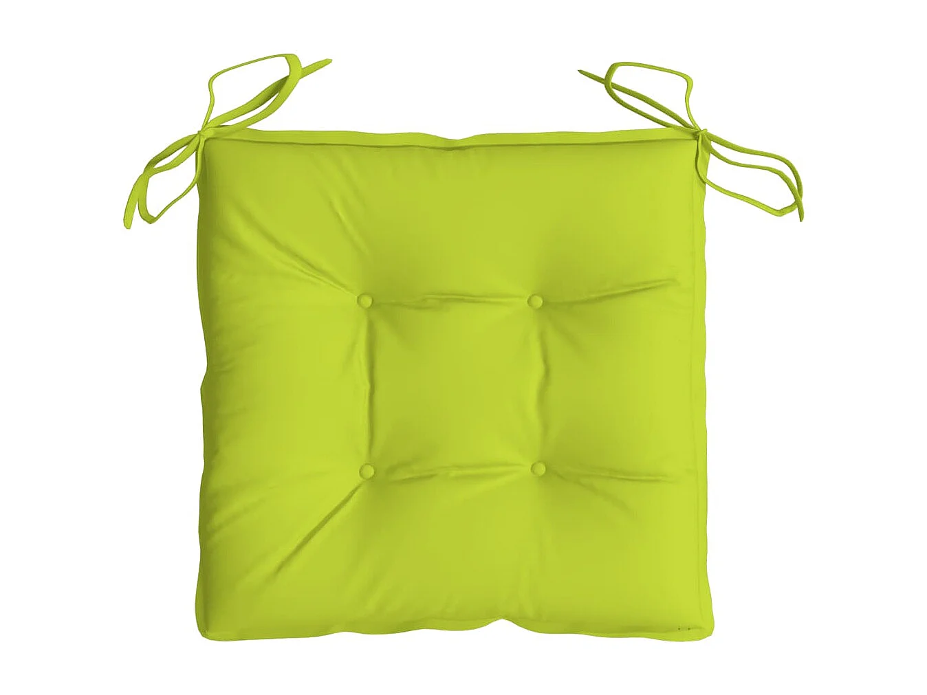 Coussins de chaise lot de 4 vert brillant 40x40x7 cm