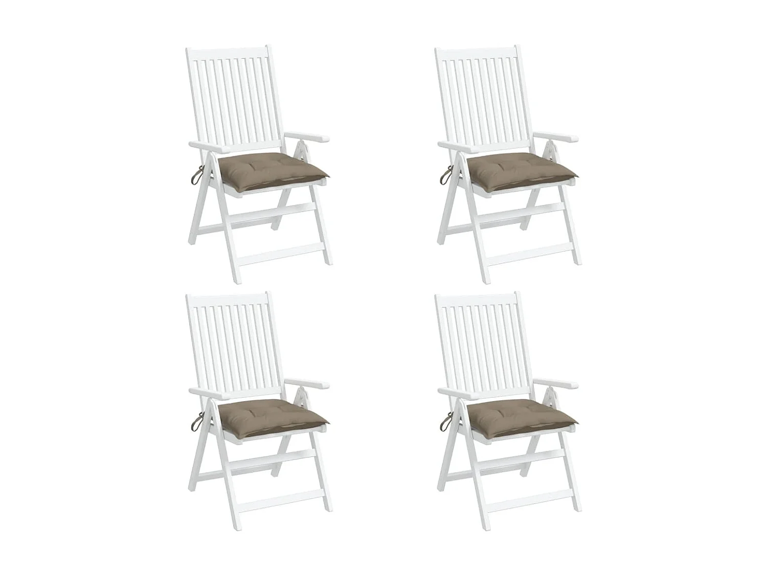 Coussins de chaise 4 pièces taupe 50x50x7 cm tissu oxford