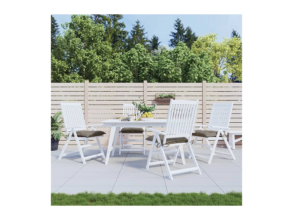Coussins de chaise 4 pièces taupe 50x50x7 cm tissu oxford