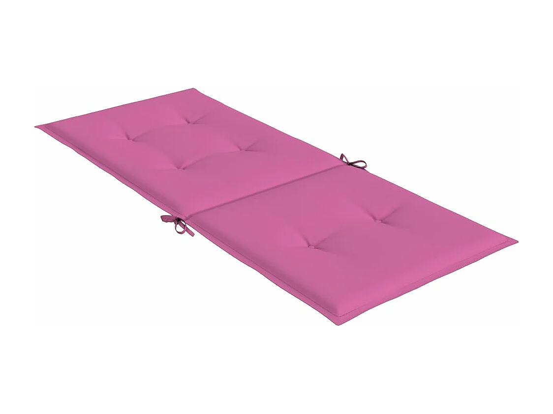 Coussins de chaise à dossier haut 6 pièces rose tissu