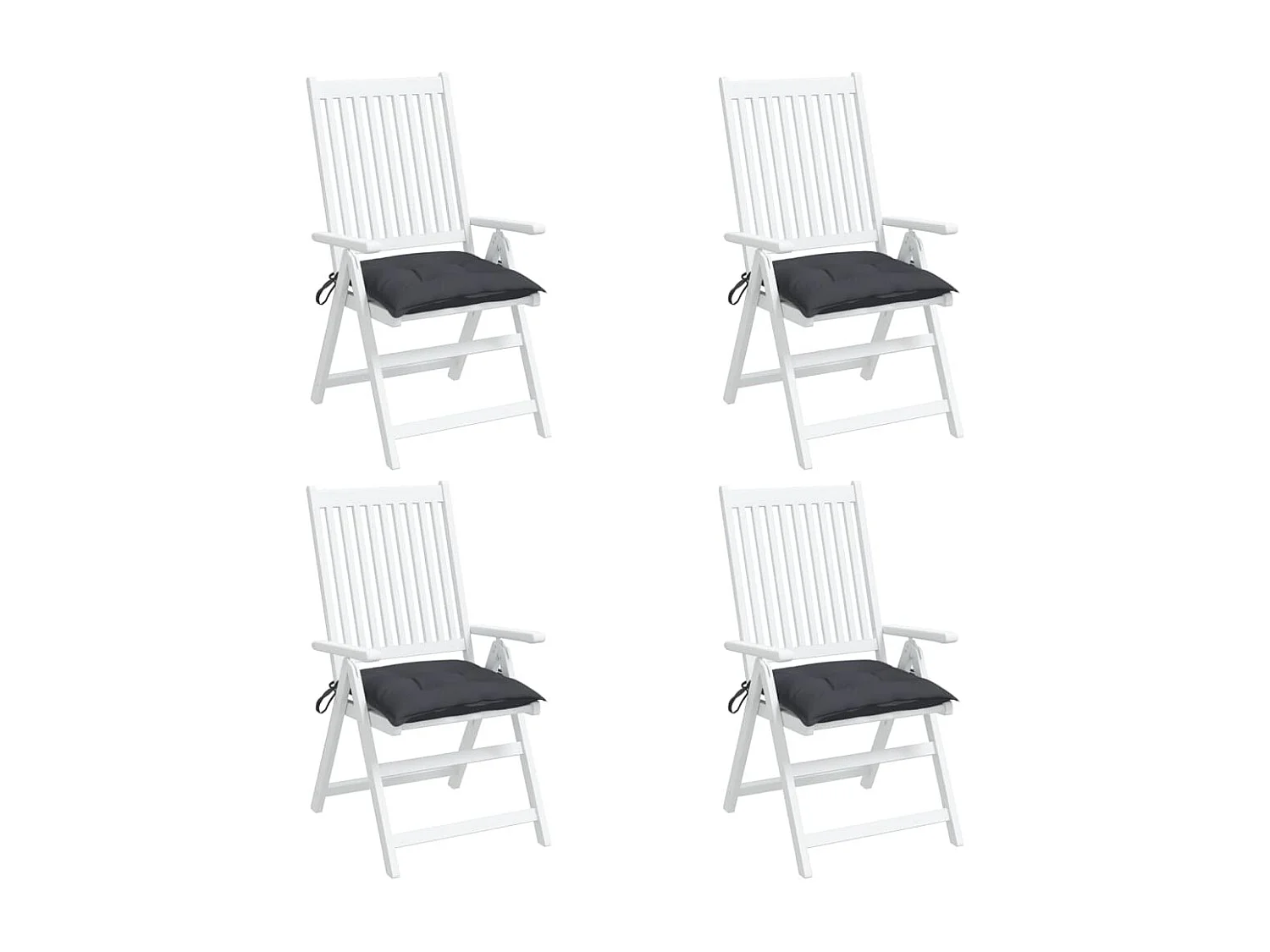 Coussins de chaise 4 pièces anthracite 50x50x7 cm tissu oxford