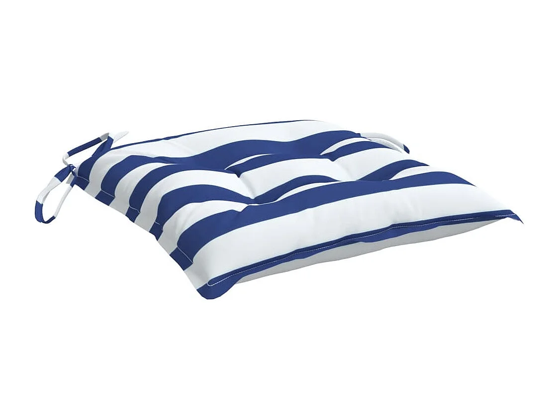 Almofadões para cadeira 6 peças tecido oxford riscas azul/branco