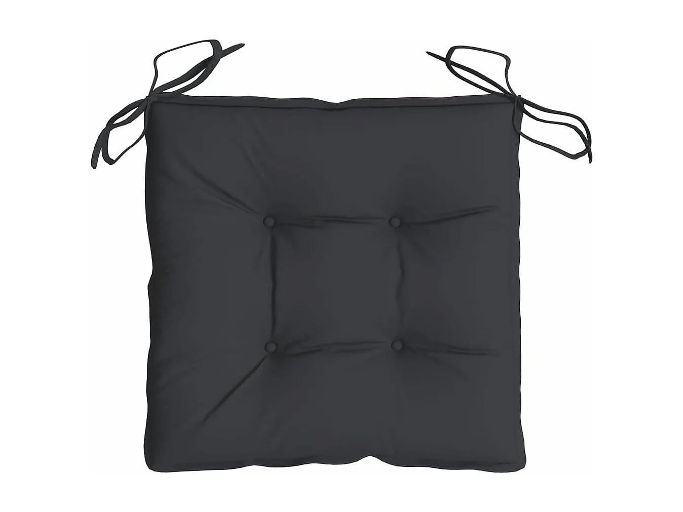 Coussins de chaise lot de 4 noir 40x40x7 cm tissu oxford