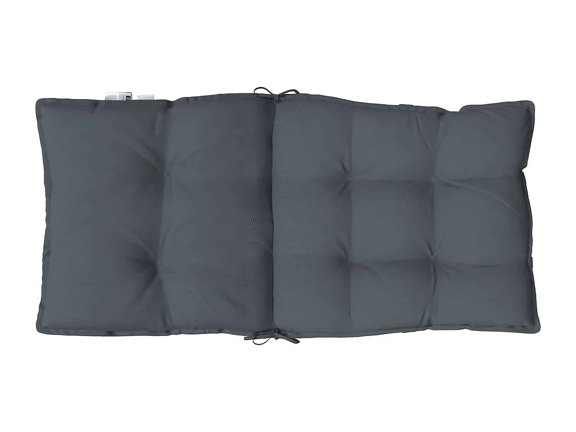 Cojines de silla respaldo bajo 4 unidades tela Oxford gris antracita