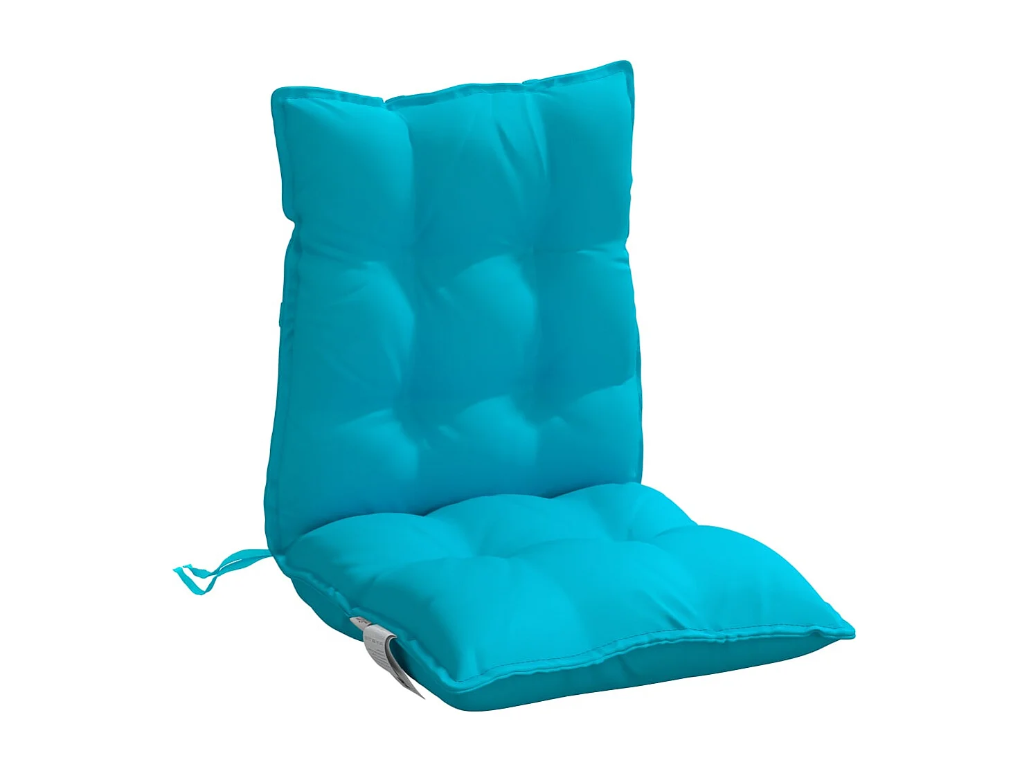Coussins de chaise à dossier bas lot de 2 turquoise