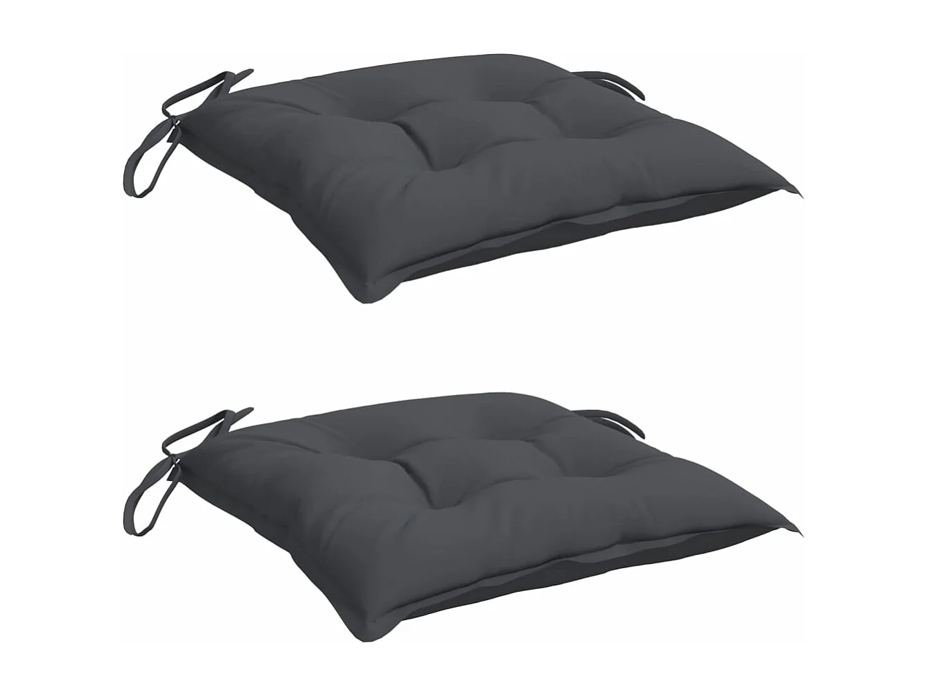 Coussins de chaise 2 pièces anthracite 40x40x7 cm tissu oxford