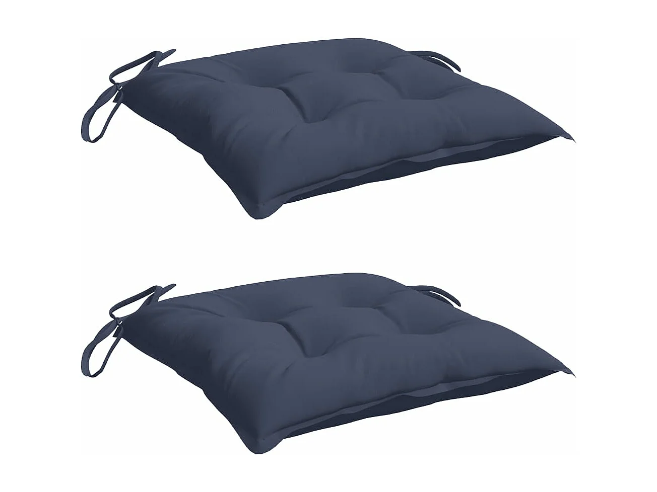 Almofadões cadeira 2 peças 40x40x7 cm tecido oxford azul-marinho