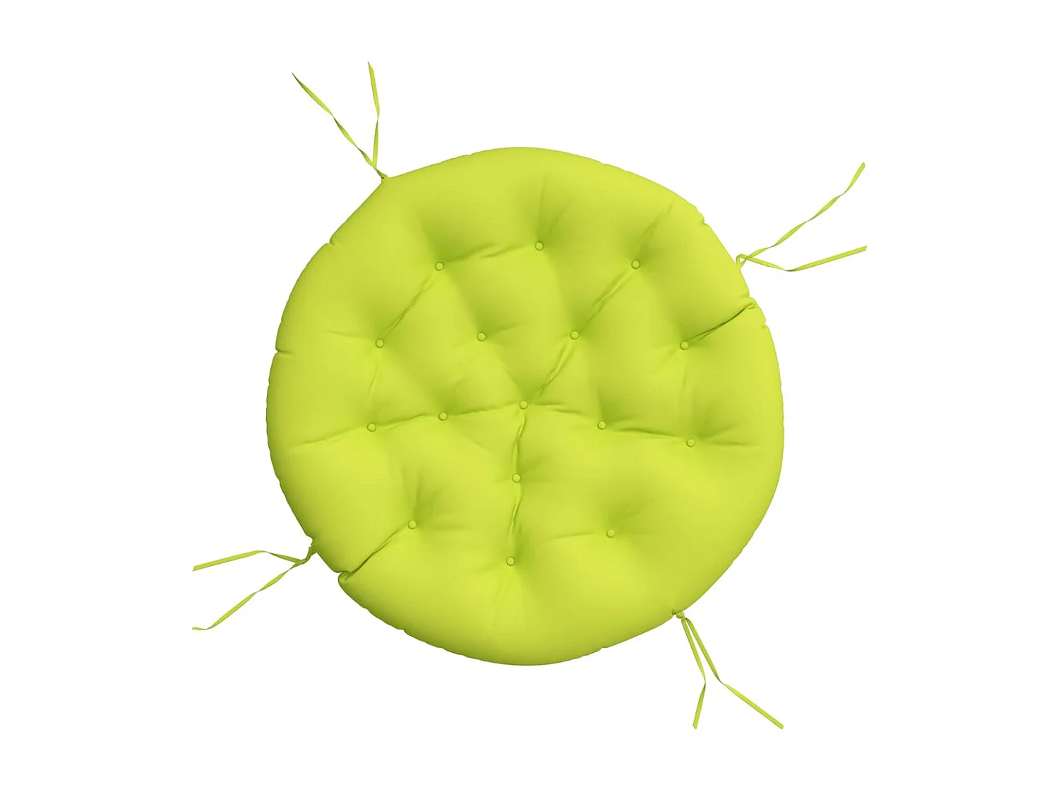 Cojín redondo tela Oxford verde vivo Ø 100x11 cm