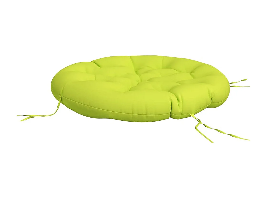 Cojín redondo tela Oxford verde vivo Ø 100x11 cm