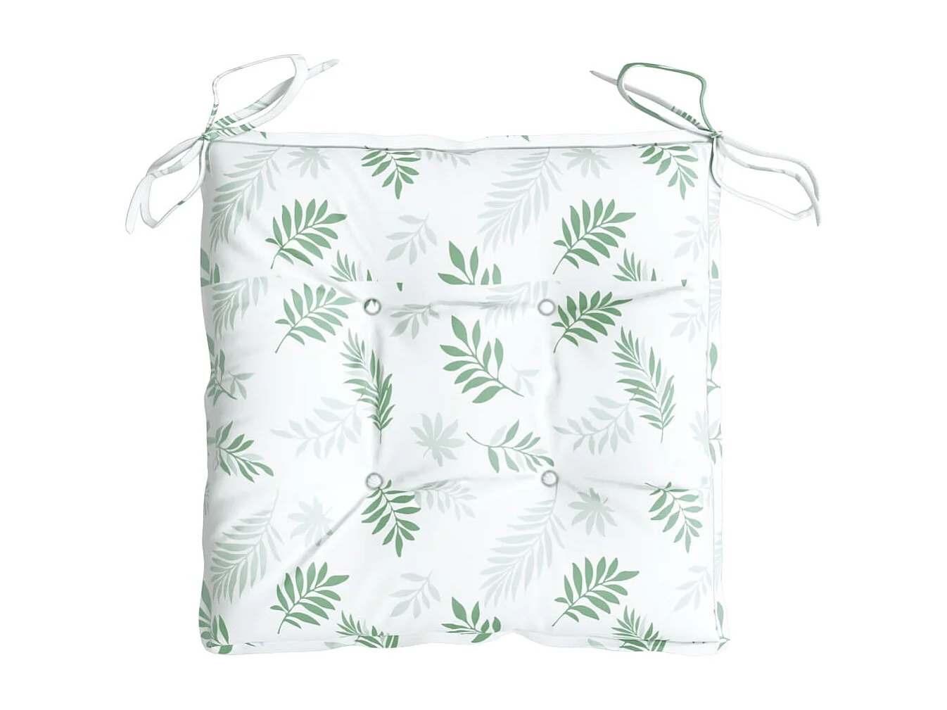 Stoelkussens 4 st 50x50x7 cm stof bladpatroon