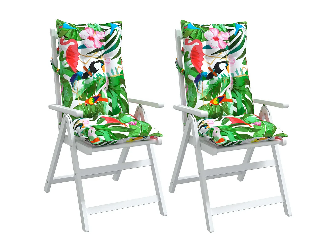 Coussins de chaise à dossier haut lot de 2 multicolore