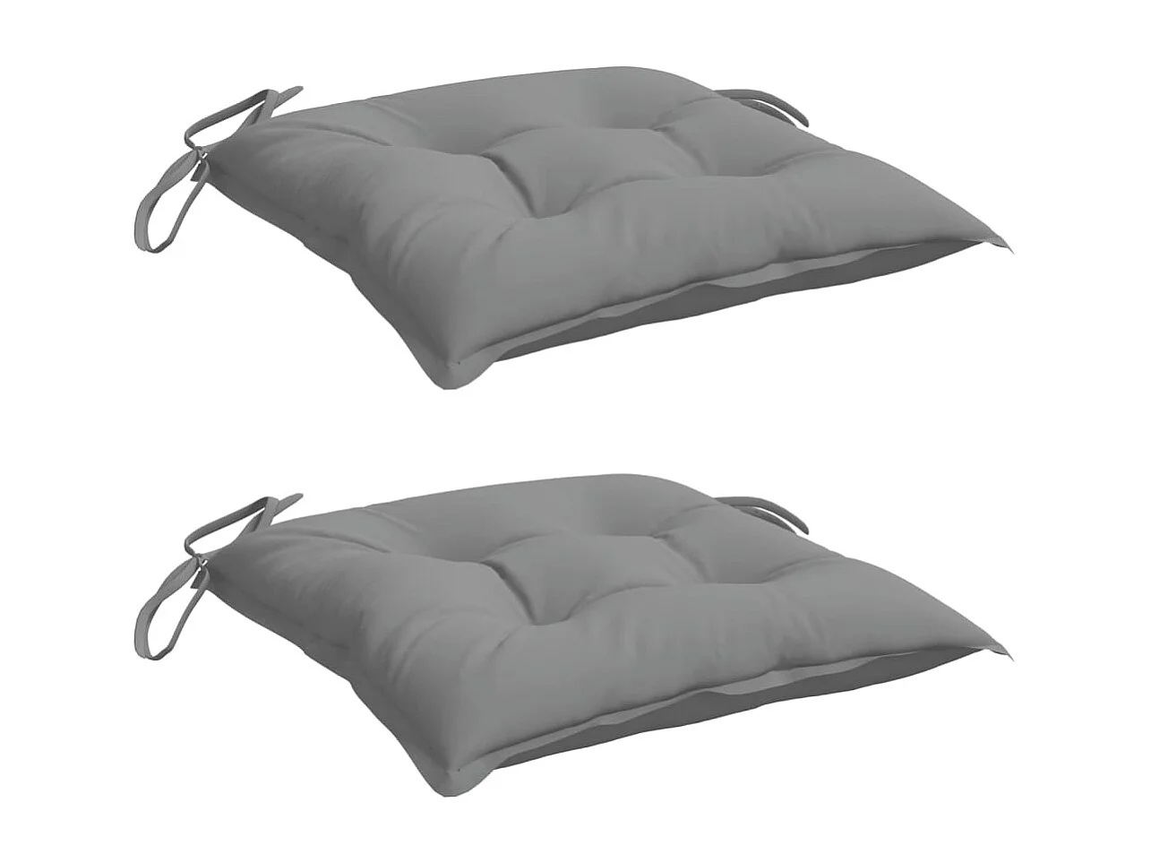 Coussins de chaise 2 pièces gris 50x50x7 cm tissu oxford