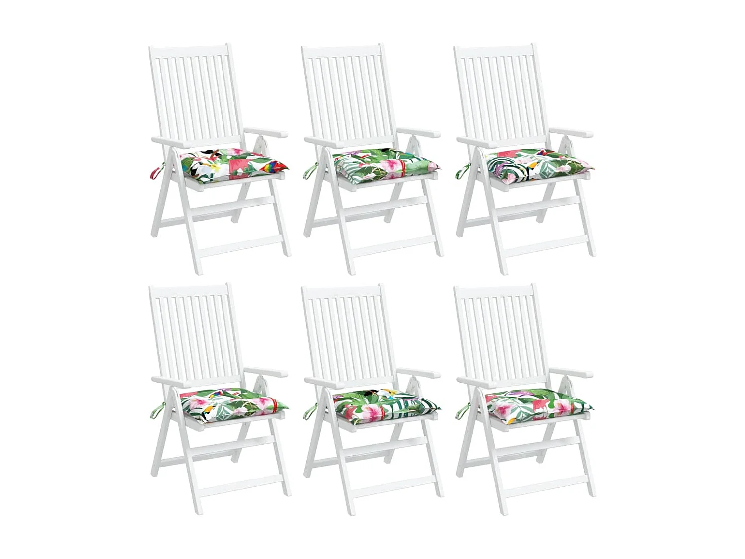 Coussins de chaise 6 pièces multicolore 50x50x7 cm tissu oxford