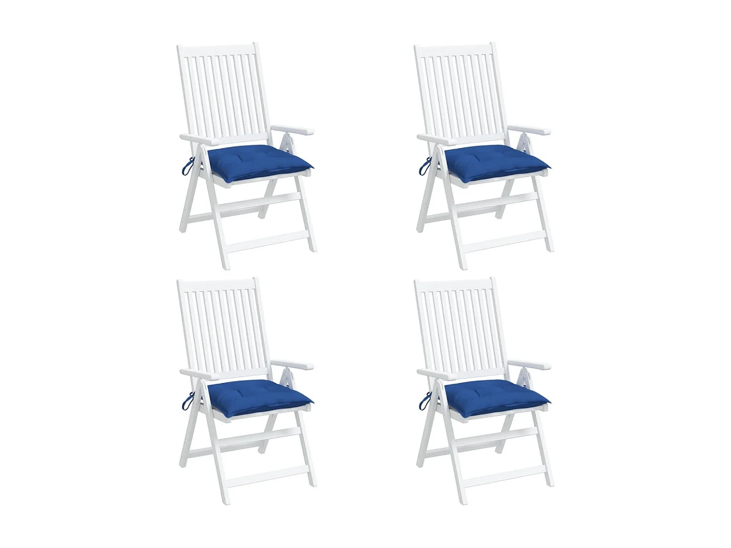 Cojines de silla de jardín 4 unidades tela Oxford azul 40x40x7 cm