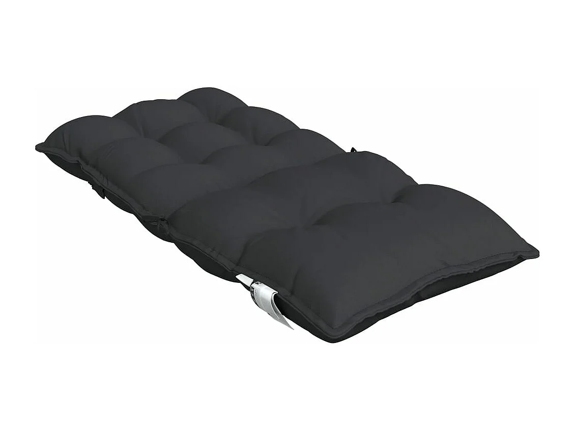 Coussins de chaise à dossier bas lot de 2 noir tissu oxford