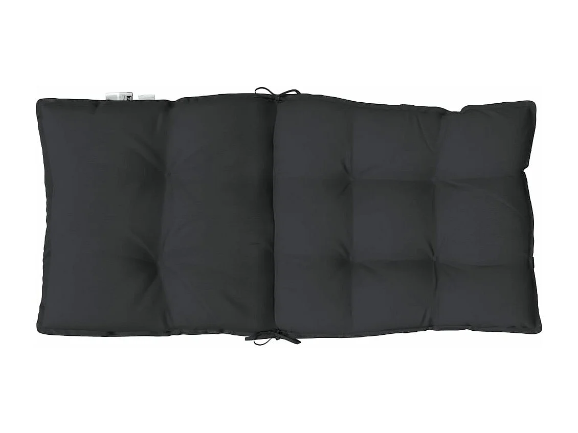 Coussins de chaise à dossier bas lot de 2 noir tissu oxford
