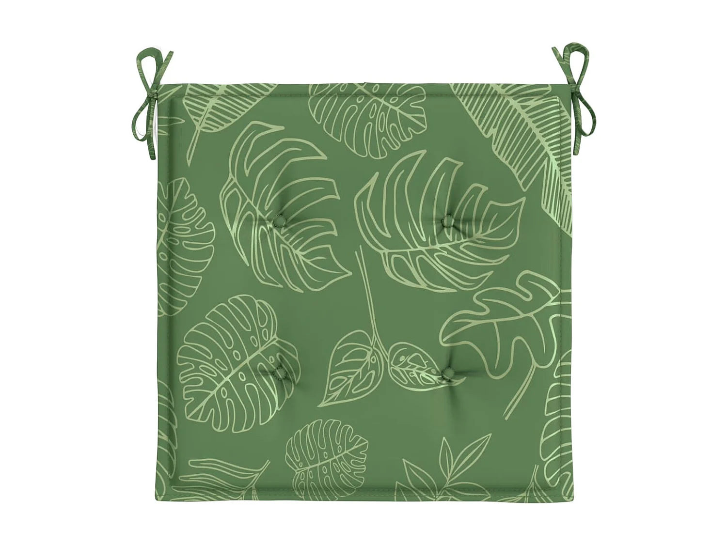 Stoelkussens 6 st bladpatroon 40x40x4 cm stof