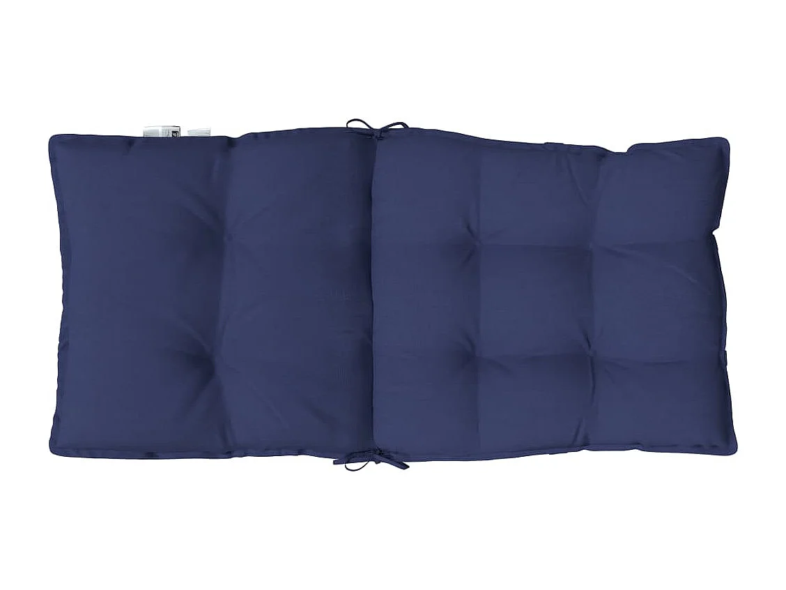 Coussins de chaise à dossier bas lot de 4 bleu marine