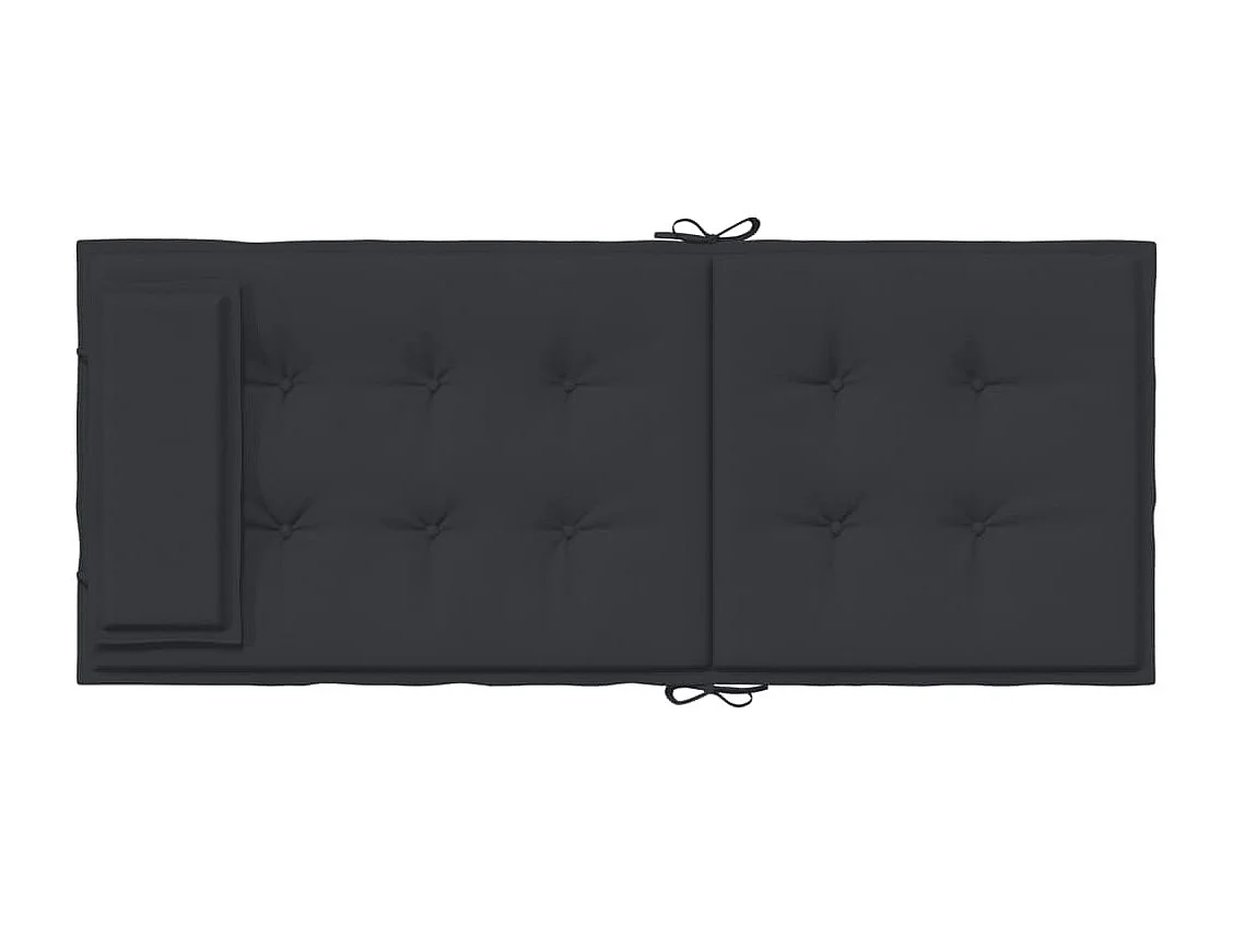 Coussins de chaise à dossier haut lot de 2 noir tissu oxford