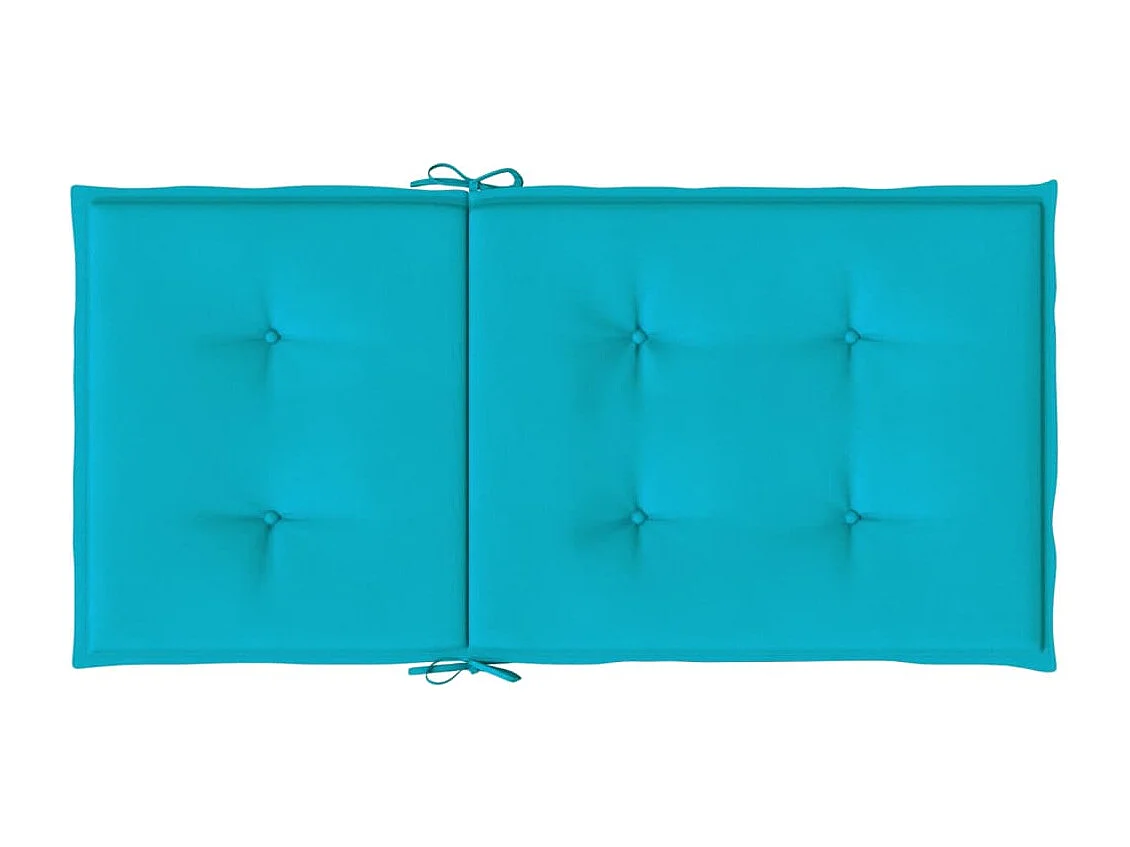 Coussins de chaise à dossier bas 6 pièces turquoise tissu