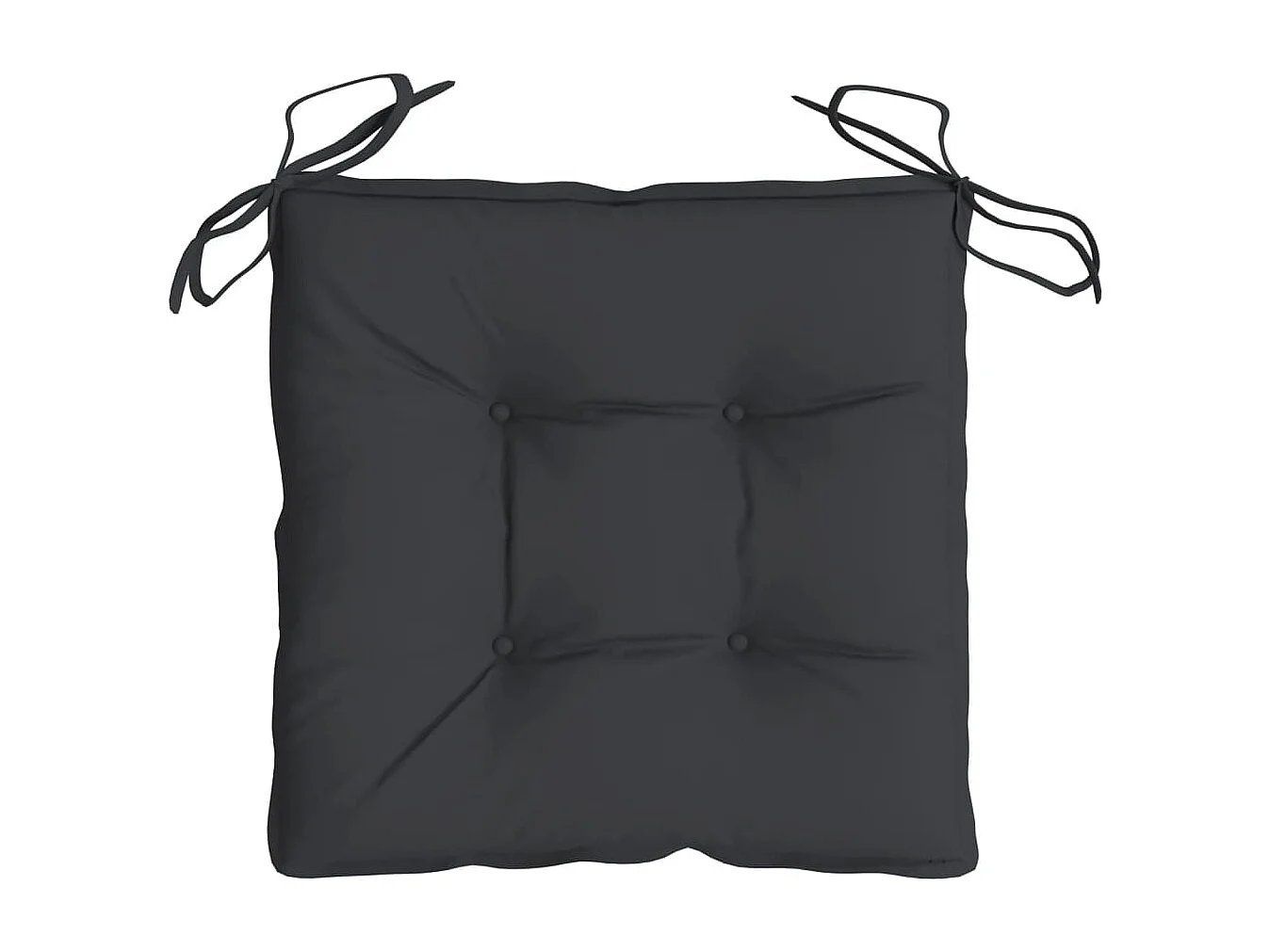 Coussins de chaise lot de 6 noir 40x40x7 cm tissu oxford