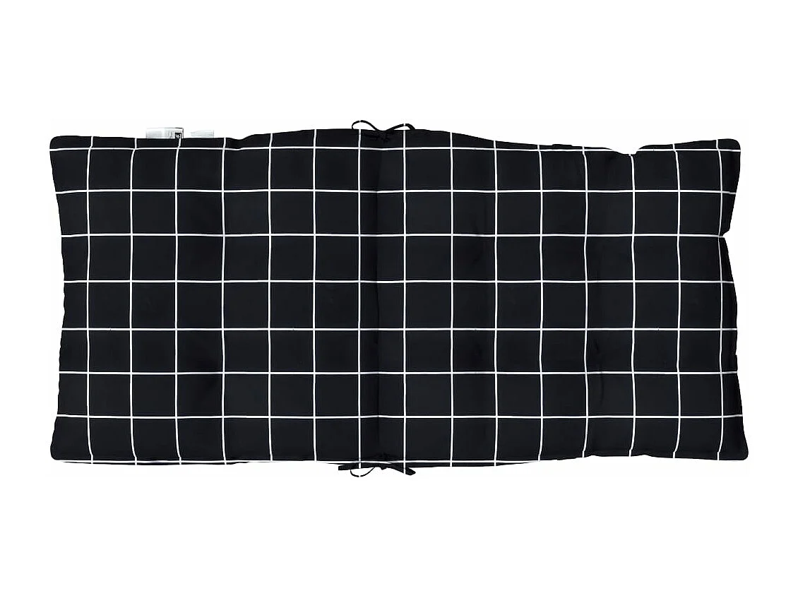 Coussins de chaise à dossier bas lot de 2 motif à carreaux noir