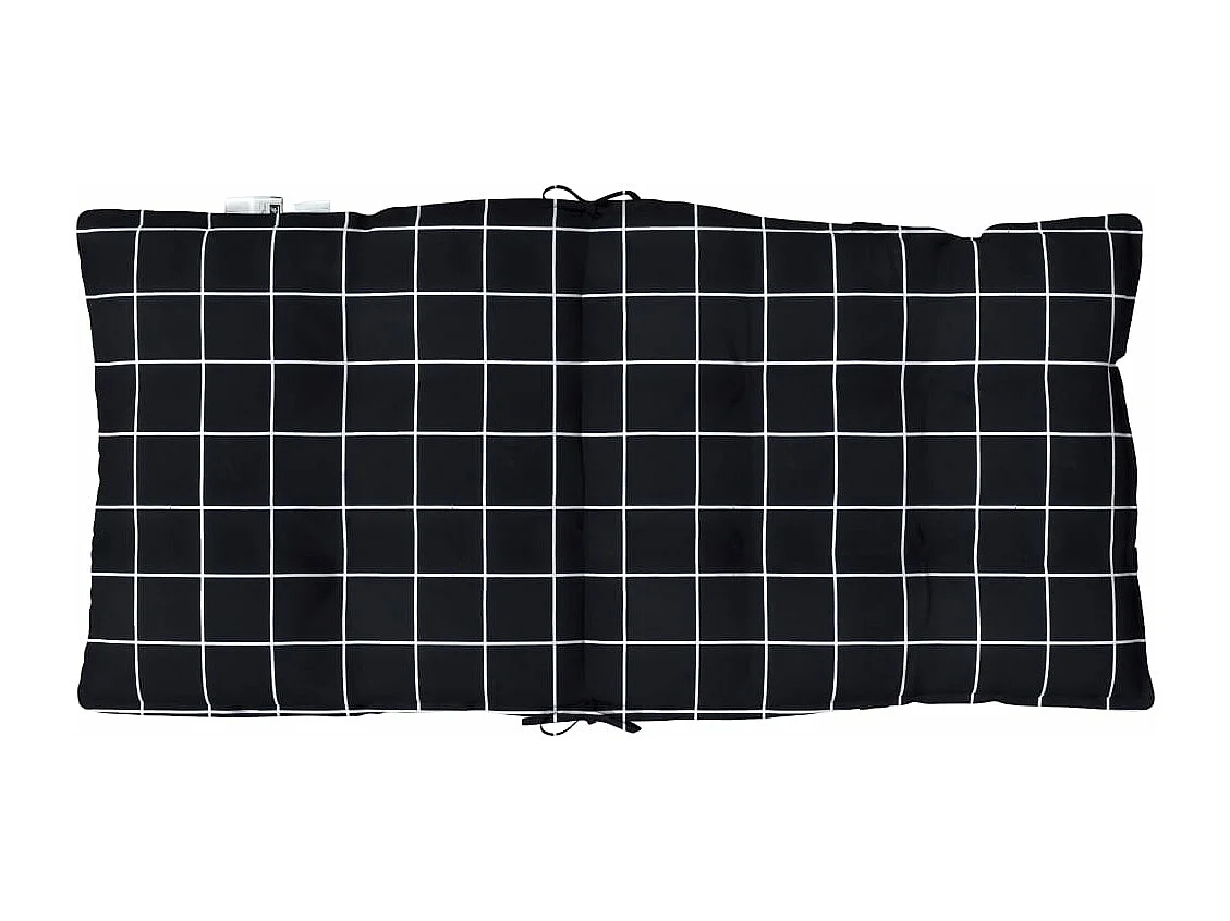 Coussins de chaise à dossier bas lot de 2 motif à carreaux noir