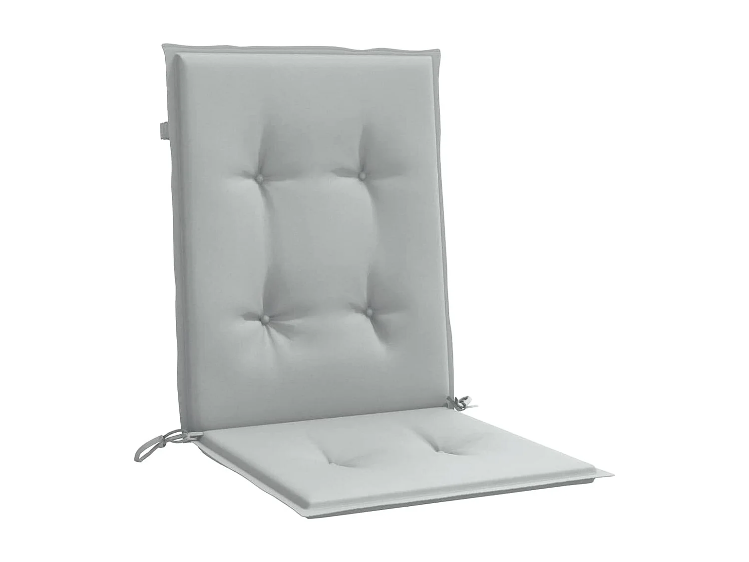 Cojines para silla respaldo bajo 2 ud tela gris claro melange