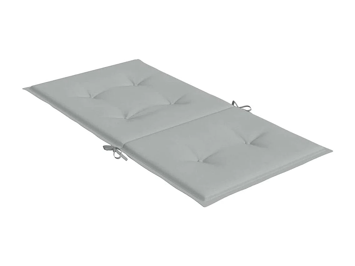 Cojines para silla respaldo bajo 2 ud tela gris claro melange