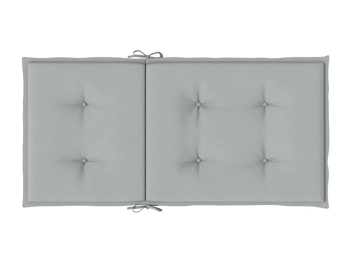 Cojines para silla respaldo bajo 2 ud tela gris claro melange