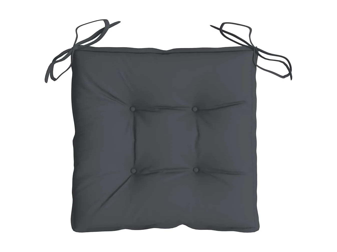 Coussins de chaise 2 pièces anthracite 50x50x7 cm tissu oxford