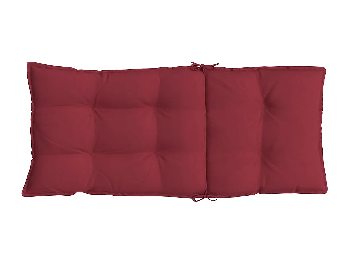 Coussins de chaise à dossier haut lot de 2 rouge bordeaux