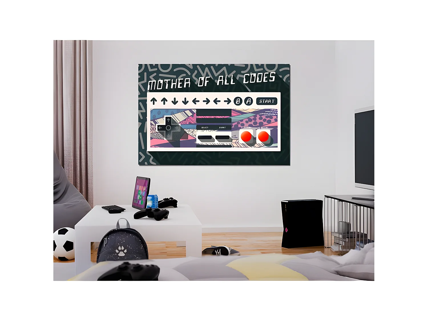 Tableau Mother of All Codes 1 Pièce Wide 120x80 cm