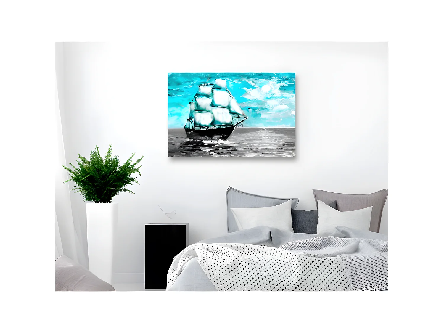 Tableau Spring Cruise (1 Part) Wide Blue 90x60 cm
