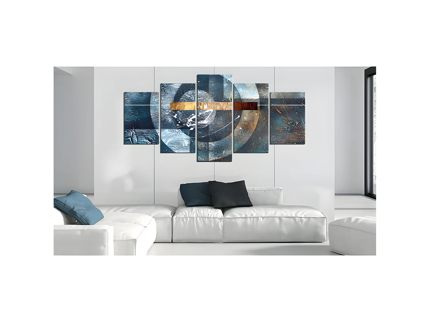 Tableau Galaxie bleue 200x100 cm