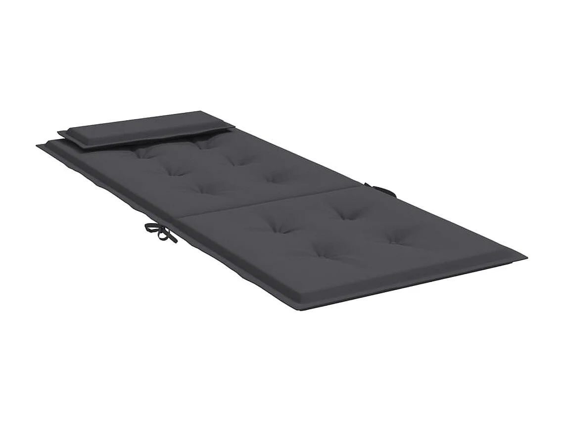 Coussins de chaise à dossier haut lot de 6 anthracite