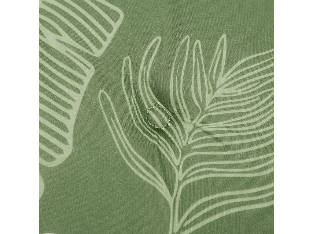 Coussins de chaise lot de 4 motif de feuilles 40x40x3 cm tissu