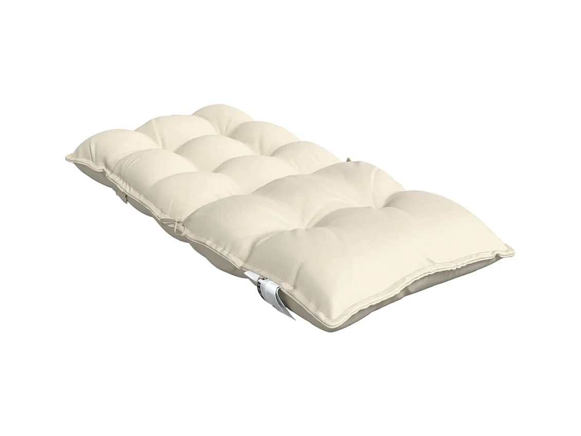 Coussins de chaise à dossier bas lot de 2 crème tissu oxford