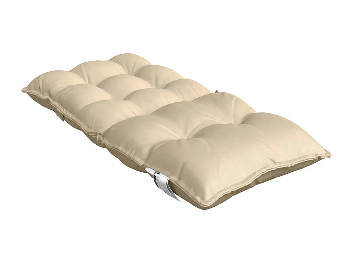 Coussins de chaise à dossier bas lot de 4 beige tissu oxford