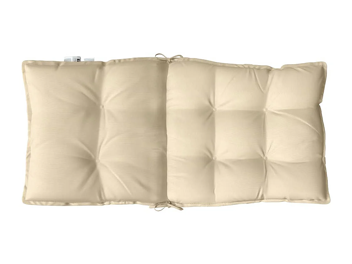 Coussins de chaise à dossier bas lot de 4 beige tissu oxford