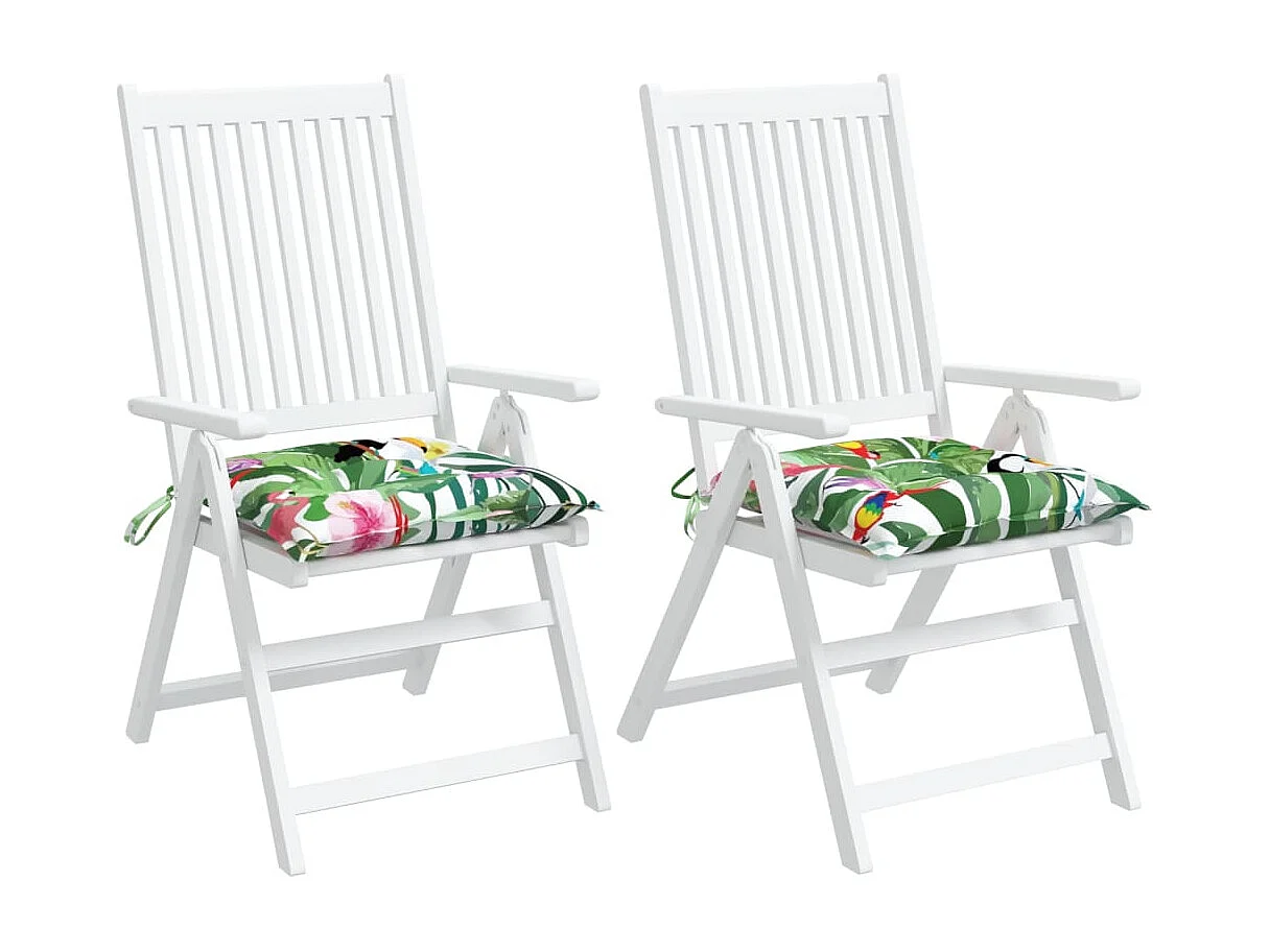 Coussins de chaise 2 pièces multicolore 50x50x7 cm tissu oxford