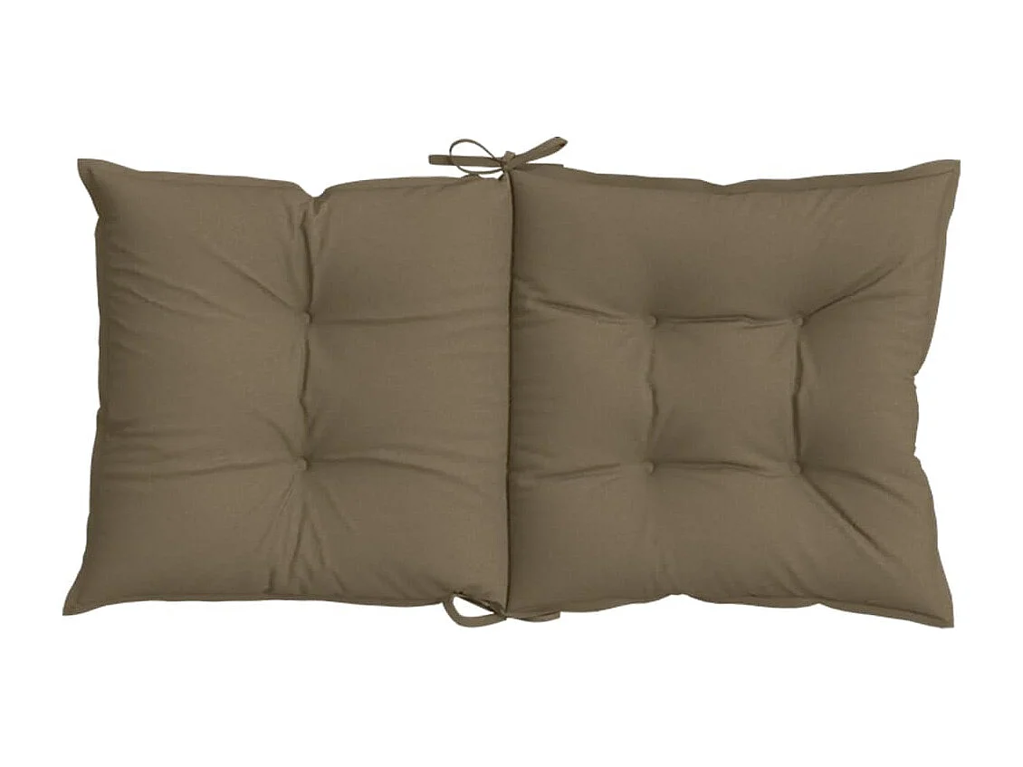 Cojines silla respaldo bajo 6 ud tela taupe melange 100x50x7 cm