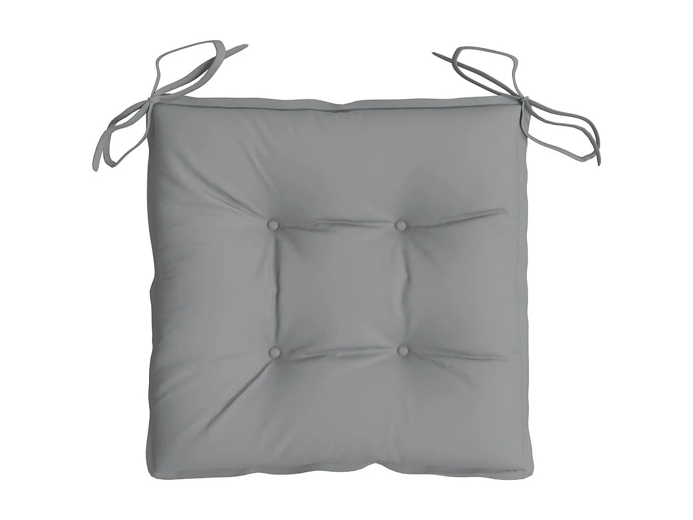 Coussins de chaise lot de 6 gris 40x40x7 cm tissu oxford