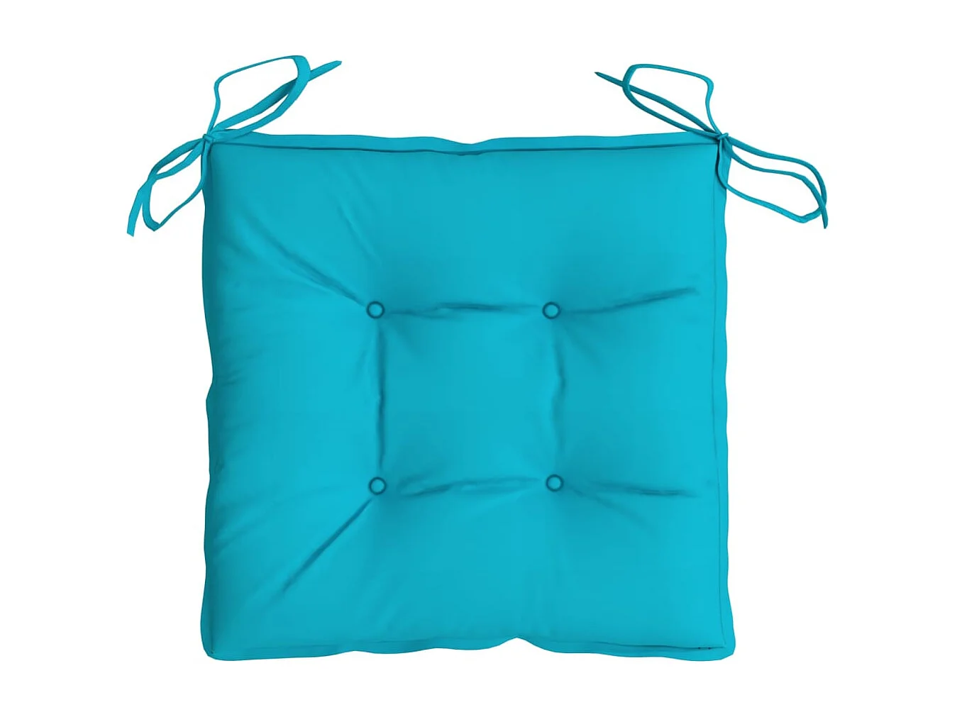 Coussins de chaise 4 pièces turquoise 40x40x7 cm tissu