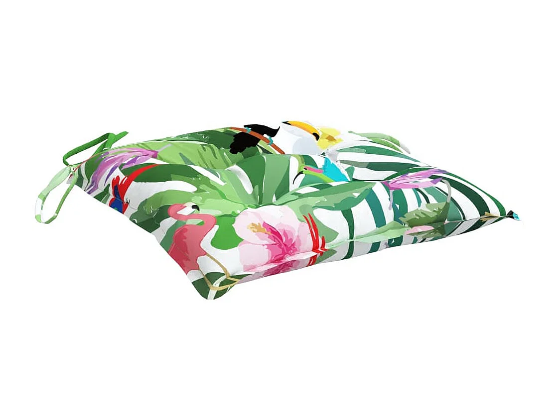 Coussins de chaise 6 pièces multicolore 40x40x7 cm tissu