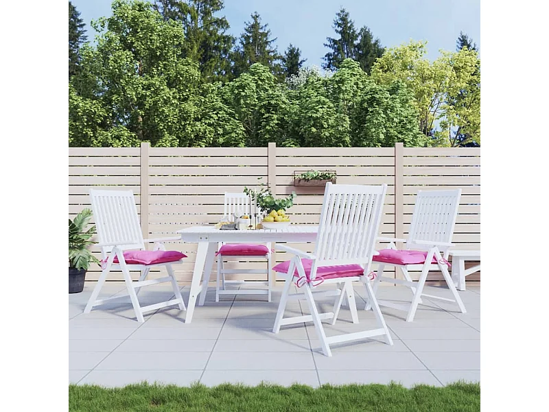 Coussins de chaise 4 pièces rose 50x50x7 cm tissu oxford